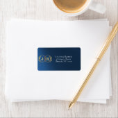 Monogram Retouradres - Donkerblauw Etiket (Insitu)