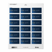 Monogram Retouradres - Donkerblauw Etiket (Full Sheet)
