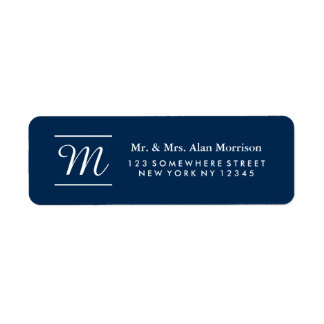 Monogram retouradres etiket 3