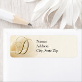 Monogram retouradres etiketten letter D (Insitu)