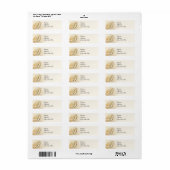 Monogram retouradres etiketten letter D (Full Sheet)