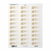 Monogram retouradres etiketten letter J (Full Sheet)