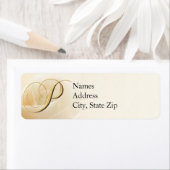 Monogram retouradres etiketten letter P (Insitu)