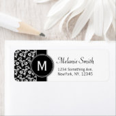 Monogram retouradres labels aangepast bloem (Insitu)