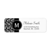 Monogram retouradres labels aangepast bloem (Voorkant)