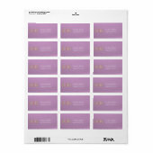 Monogram retouradres - Lavendel Etiket (Full Sheet)