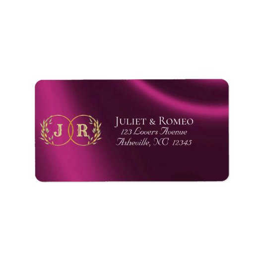 Monogram Retouradres - Plum Etiket (Voorkant)