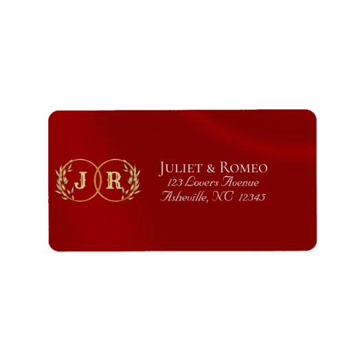 Monogram Retouradres - Rood Etiket (Voorkant)