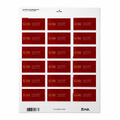 Monogram Retouradres - Rood Etiket (Full Sheet)