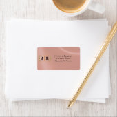Monogram Retouradres - Roségoud Etiket (Insitu)