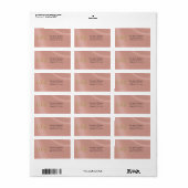 Monogram retouradres - Roségoud Etiket (Full Sheet)