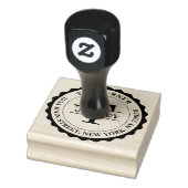 Monogram Retouradres Rubberstempel (Stempel)