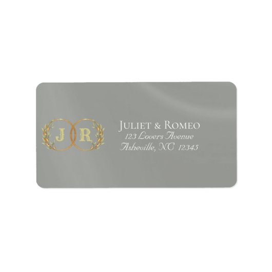 Monogram Retouradres - Salie Etiket (Voorkant)