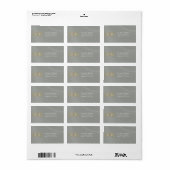 Monogram Retouradres - Salie Etiket (Full Sheet)