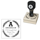 Monogram retouradres stempel (Gestempeld)