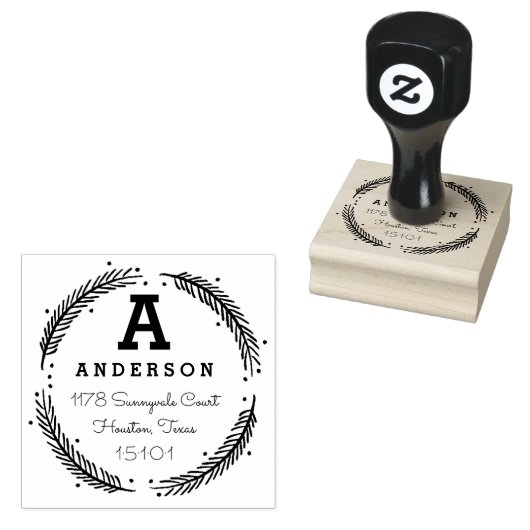 Monogram retouradres stempel (Gestempeld)
