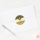 Monogram retouradres Sticker - groen/goud (Envelop)