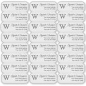Monogram retouradres wissen Aangepast transparant Sticker (Voorkant)