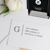 Monogram | Retouradres Zelfinkt rubberstempel Zelfinktende Stempel