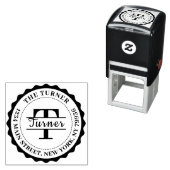 Monogram Retouradres Zelfinktende Stempel (In situ)