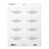 Monogram retouradreslabel gemakkelijk te lezen etiket (Full Sheet)