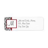 Monogram retouradreslabels etiket (Voorkant)