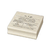Monogram retouradresstempel, zelfinkt rubberstempel (Stempel)