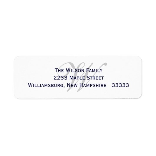 Monogram retourlabel etiket (Voorkant)