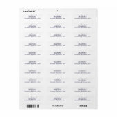 Monogram retourlabel etiket (Full Sheet)