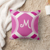 Monogram Retro Aangepaste roze piloot Kussen (Deken)