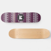 Monogram Retro Colorful Animals Patroon Skateboard (Horizontaal)