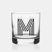 Monogram retro eenvoudig whisky glas (Achterkant)