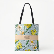  monogram Retro floral Blauw motief