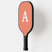 Monogram Retro Font Peach Pink Pickleball Paddle (Links)