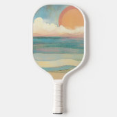 Monogram Retro Glam Summer Beach Vibes Pickleball Paddle (Achterkant)