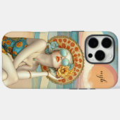 Monogram Retro Glam Summer Beach Vrouw Case-Mate iPhone Case (Achterkant (horizontaal))
