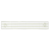 Monogram Retro Groen Witte Strepen Script Bruiloft Lange Tafelloper (Horizontaal)