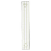 Monogram Retro Groen Witte Strepen Script Bruiloft Lange Tafelloper (Voorkant)