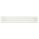 Monogram Retro Groen Witte Strepen Script Bruiloft Lange Tafelloper (Horizontaal)