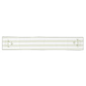 Monogram Retro Groen Witte Strepen Script Trouw Lange Tafelloper (Horizontaal)