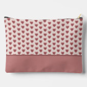 Monogram Retro Hearts Pink Burgundy Etui (Achterkant)