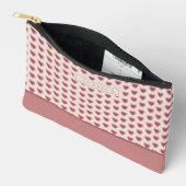 Monogram Retro Hearts Pink Burgundy Etui (Open)