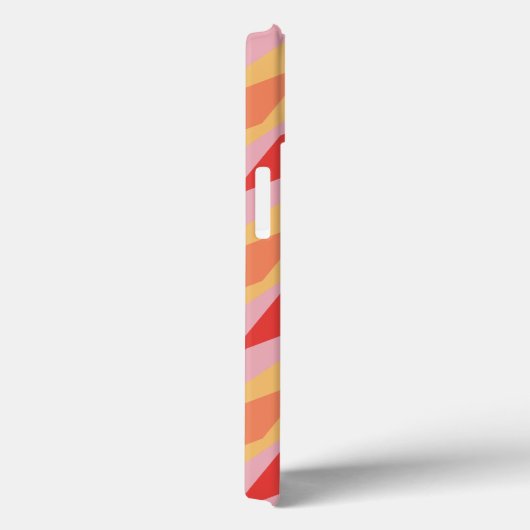 Monogram Retro Hippie 70s roze geometrische pastel Case-Mate iPhone Case (Achterkant / Rechts)