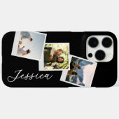 Monogram Retro Instant Photo Collage Case-Mate iPhone Case (Achterkant (horizontaal))