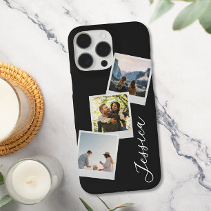 Monogram Retro Instant Photo Collage iPhone 16 Pro Max Hoesje