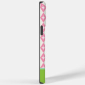 Monogram Retro Kerst Diamanten Roze & Groen Case-Mate iPhone Case (Achterkant / Rechts)