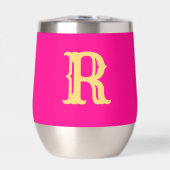 Monogram Retro Lettertype Heet Roze (Voorkant)