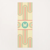Monogram retro-lijnkunst yogamat (Voorkant)