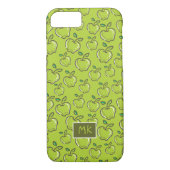 Monogram Retro Little Green Apples Fruit Case-Mate iPhone Case (Achterkant)