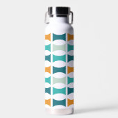 Monogram Retro Mid Century geometrisch patroon Waterfles (Voorkant)